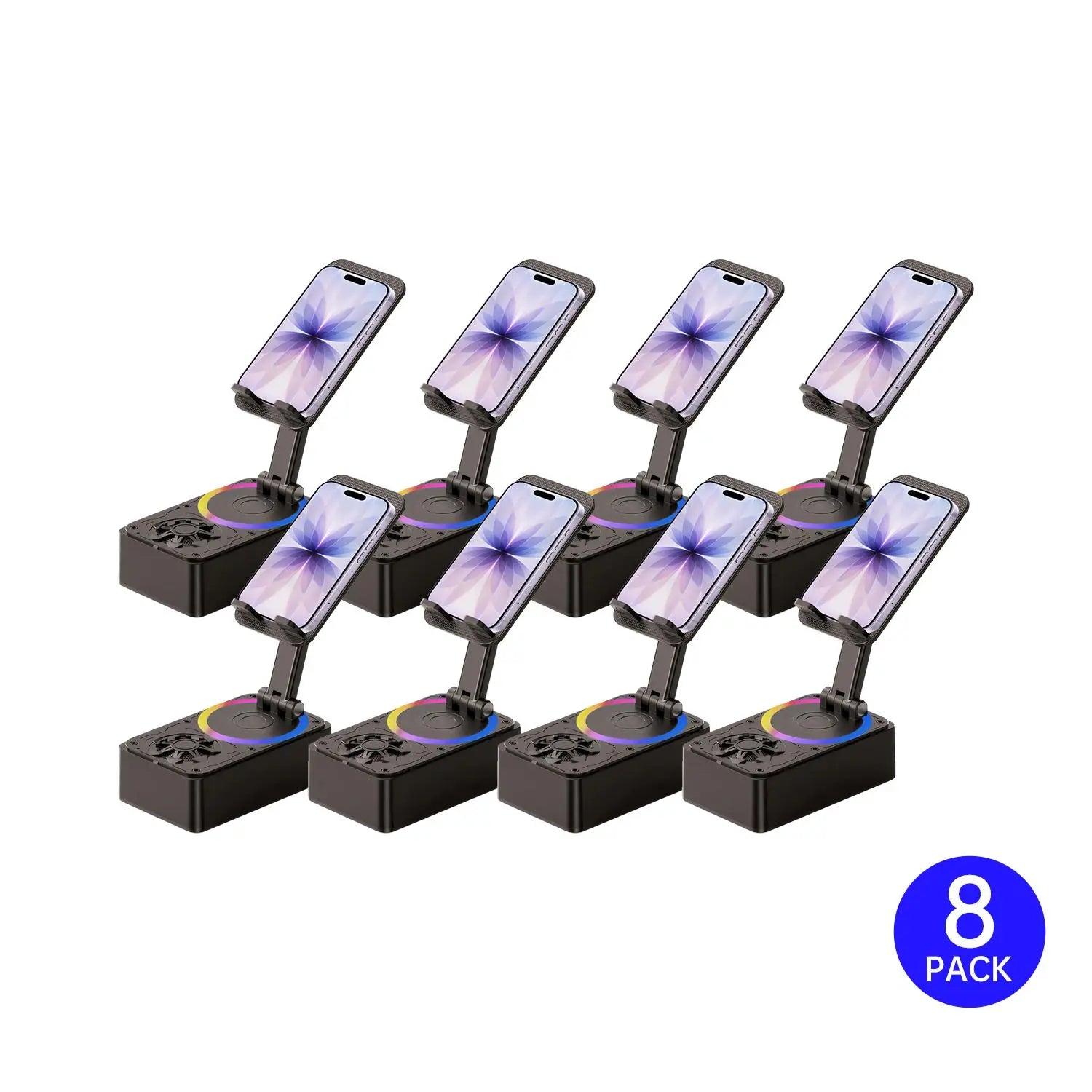 5-In-1 Wireless Bluetooth Audio Speaker with 3000Mah USB Charger, Colorful Lights, and Phone/Tablet Stand for Iphones