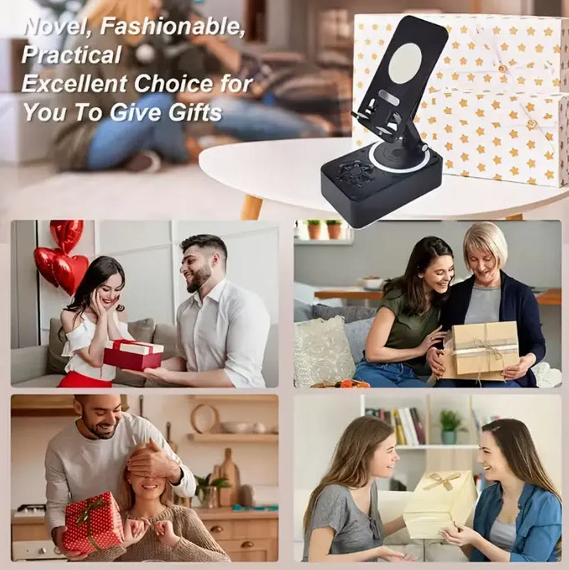 5-In-1 Wireless Bluetooth Audio Speaker with 3000Mah USB Charger, Colorful Lights, and Phone/Tablet Stand for Iphones