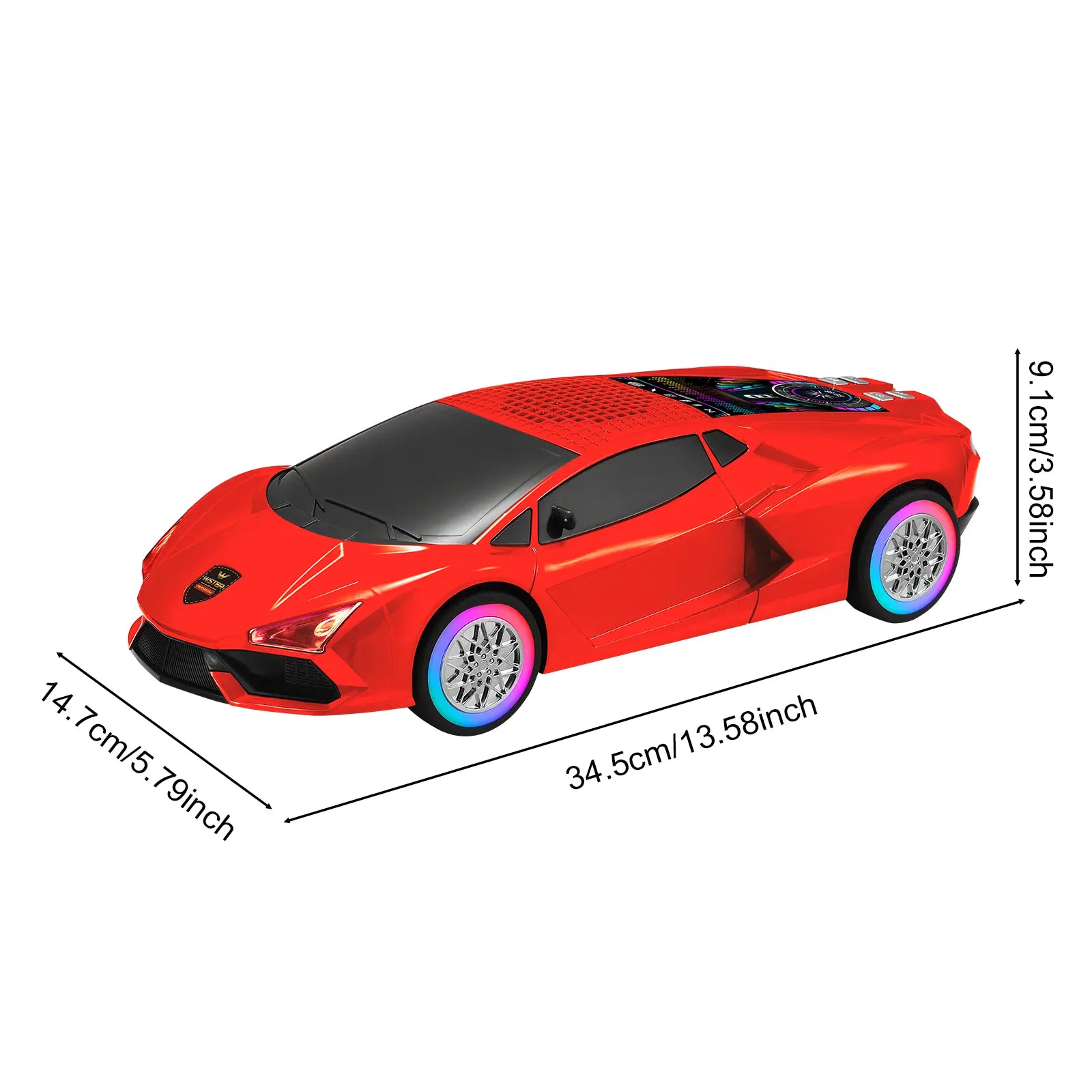 WSTER WS690 Racing Car Model Bluetooth Speaker RGB LED Wheels Hifi Audio Fathers Day Gift Men Desk Decor Wireless