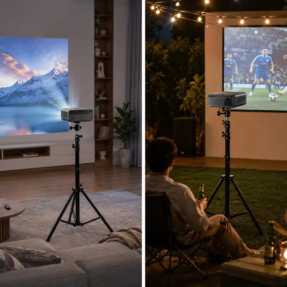 1.2M Portable Universal Tripod Stand, Adjustable Desktop Projector Mount, Home & Office Use, Camera Accessory, Global Selection