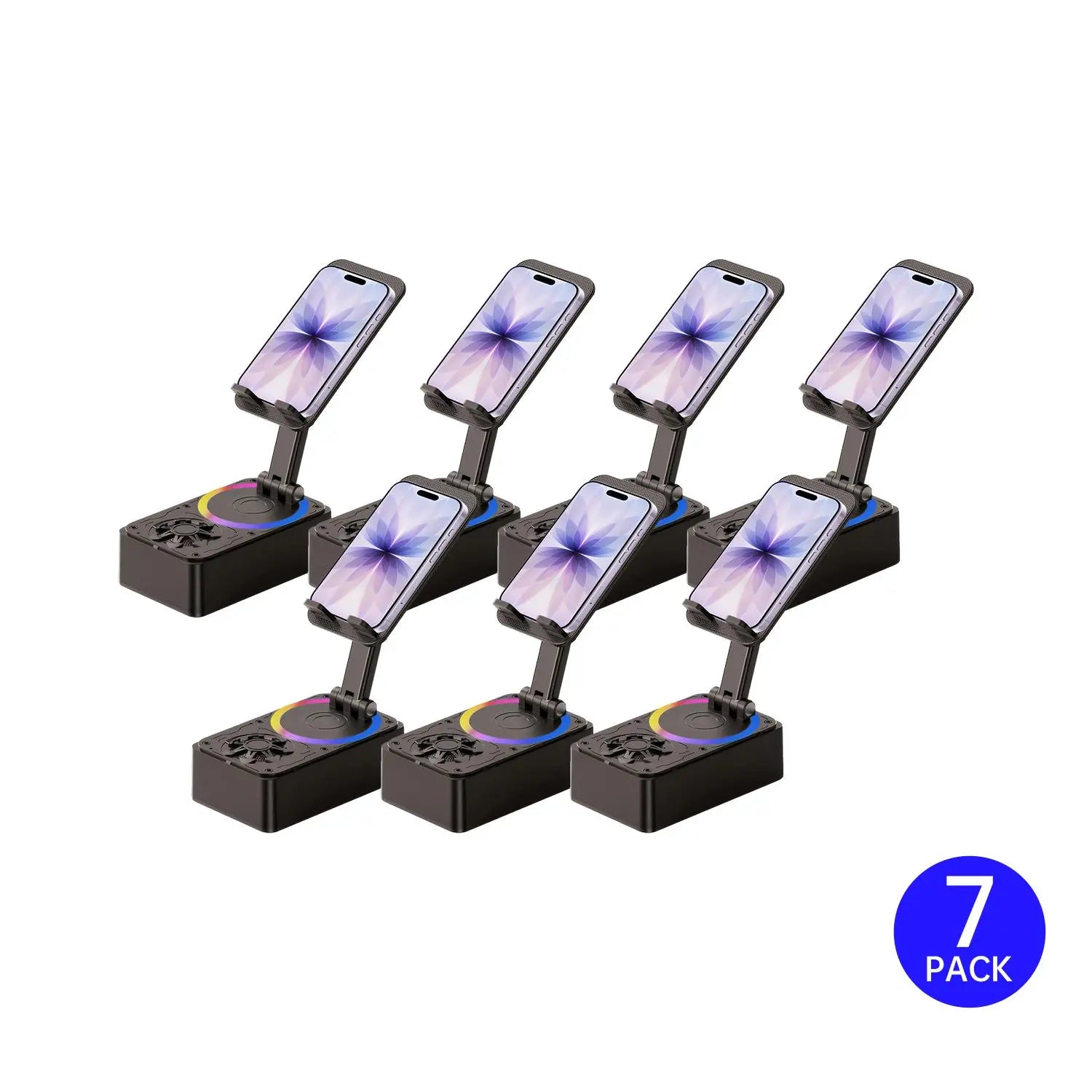5-In-1 Wireless Bluetooth Audio Speaker with 3000Mah USB Charger, Colorful Lights, and Phone/Tablet Stand for Iphones