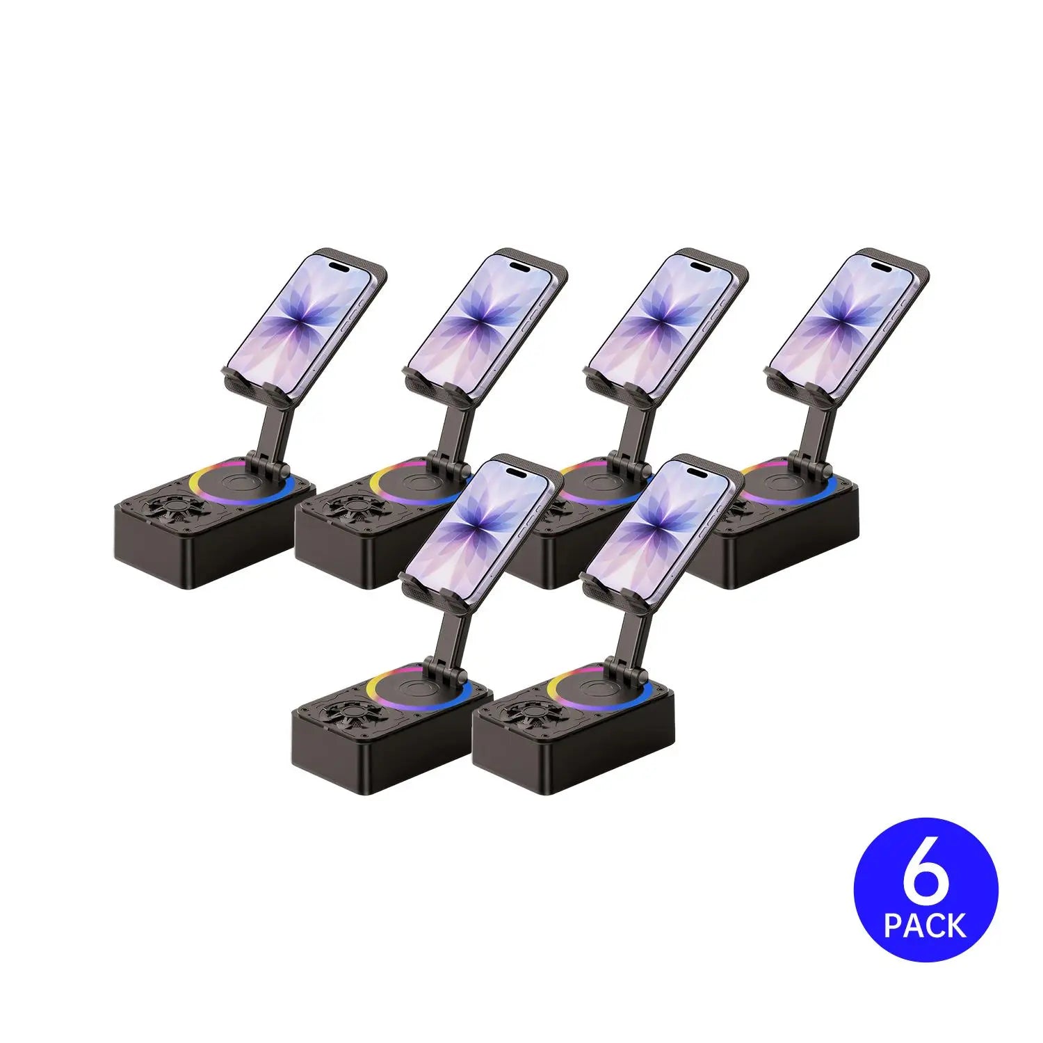 5-In-1 Wireless Bluetooth Audio Speaker with 3000Mah USB Charger, Colorful Lights, and Phone/Tablet Stand for Iphones
