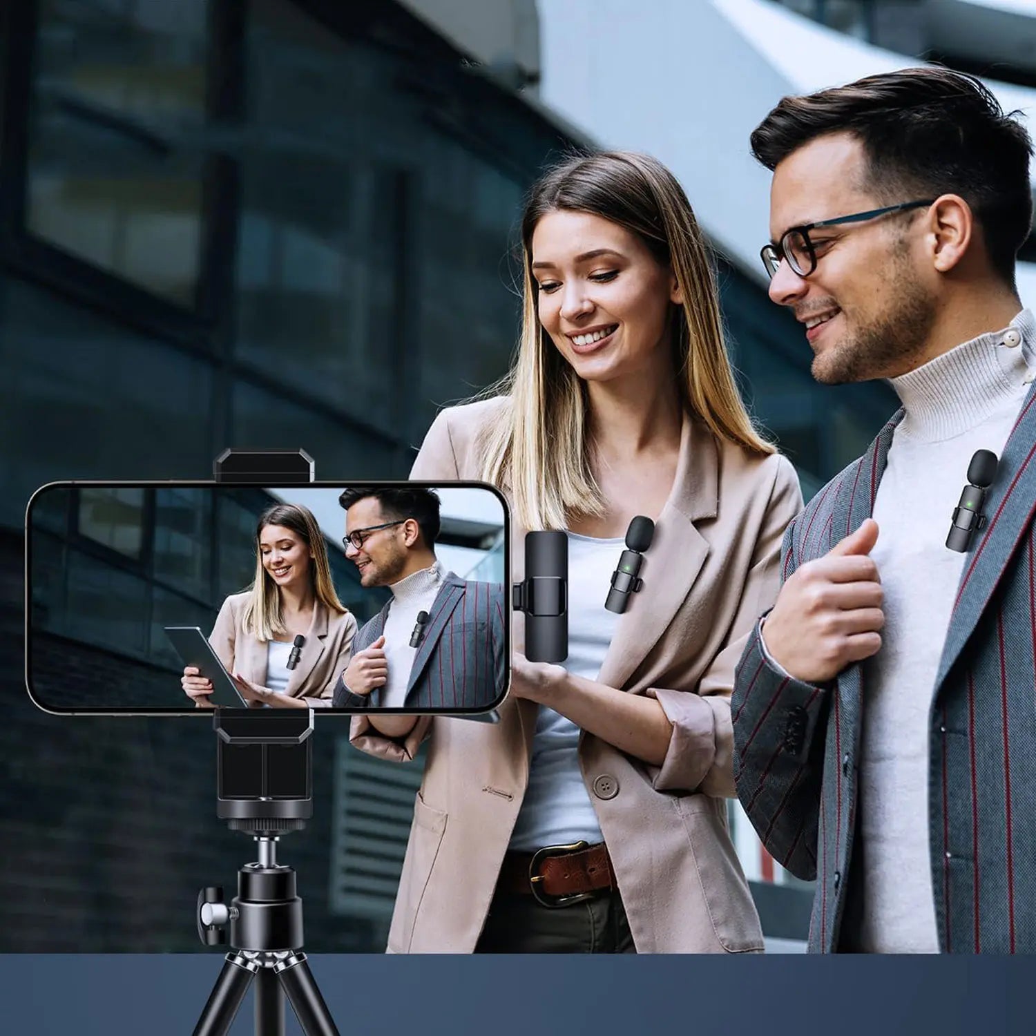 Hitozon Wireless Mini Microphone for Iphone 15/16/17, Ipad, Android, Wireless Lavalier Microphone with Noise Reduction, Portable USB C Lapel Mic for Video Recording, Vlog, Tiktok, Youtube,Summerwins