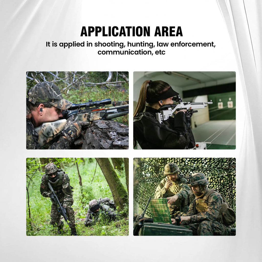 (A Free Gift) ARM NEXT Fieldops Tactical Earbuds E30 Hearing Protection with Bluetooth, 31Db Noise Reduction for Shooting Wireless Tactical Earbuds with Sound Pickup, Bluetooth 5.4, 50H Playtime, LED Display, for Hunting & Work Outdoorfun Fathersdayg