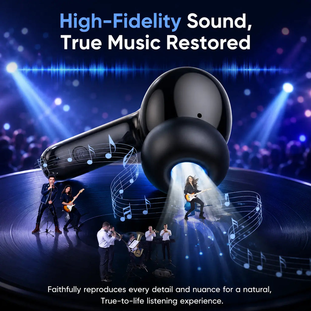 Bluetooth Earbuds, Wireless Earbuds with Bluetooth 5.3, 40H Playback, LED Digital Display Charging Case, 14.2Mm Stereo Sound, Touch Control, Built-In Mic Earphones for Iphone Android Sports Workout, T12
