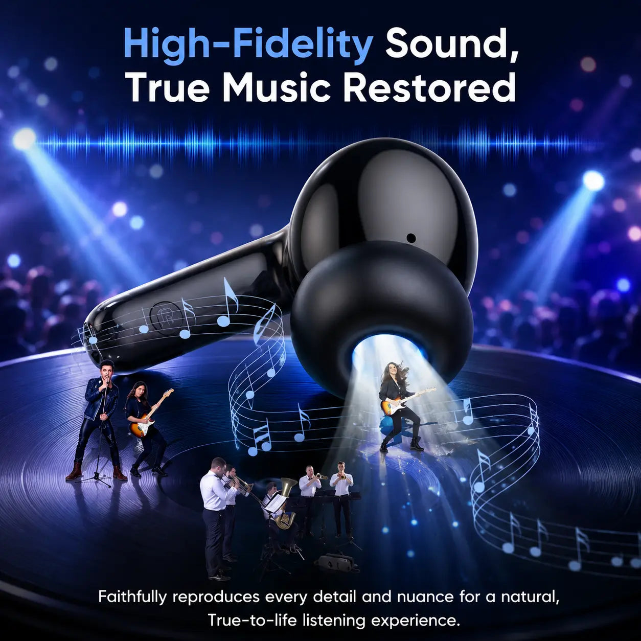 Bluetooth Earbuds, Wireless Earbuds with Bluetooth 5.3, 40H Playback, LED Digital Display Charging Case, 14.2Mm Stereo Sound, Touch Control, Built-In Mic Earphones for Iphone Android Sports Workout, T12