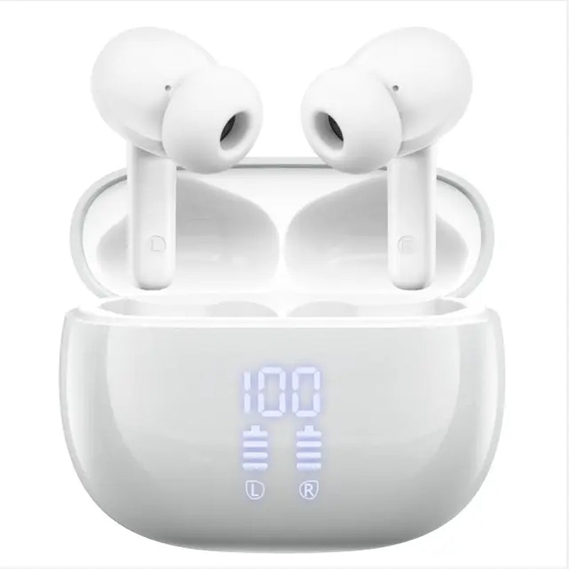 Bluetooth Earbuds, Wireless Earbuds with Bluetooth 5.3, 40H Playback, LED Digital Display Charging Case, 14.2Mm Stereo Sound, Touch Control, Built-In Mic Earphones for Iphone Android Sports Workout, T12